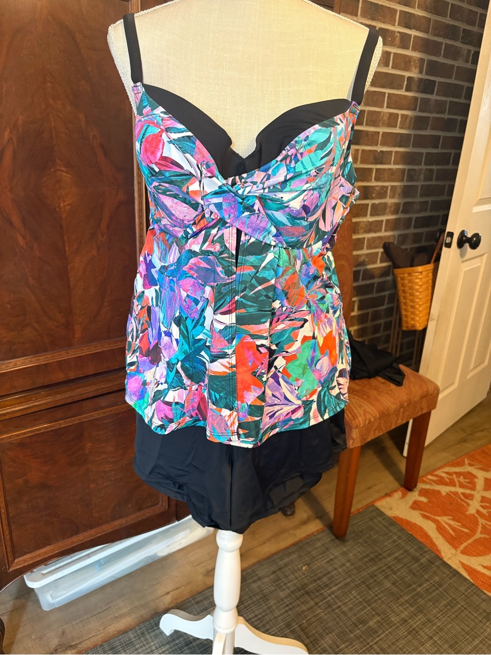 Women’s Floral Multi-Color Two-Piece Swimsuit by Swimsuits for All